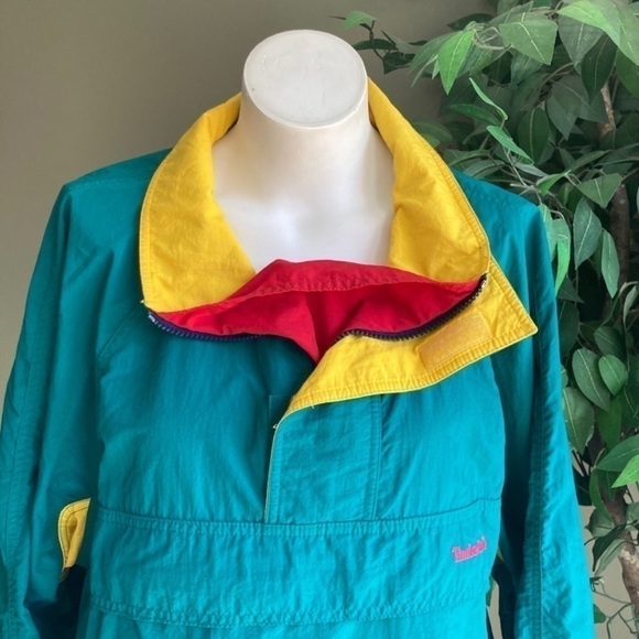 Timberland | Vintage 90s Y2K Colorblock Nylon Pullover Windbreaker - Picture 2 of 6